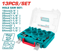 TOTAL 13 Pcs Bi-Metal Hole Saw Set (TACSH0132)