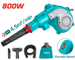 TOTAL Electric Aspirator Blower – 800W with Variable Speed and Dust Collection Kit (TB8036)