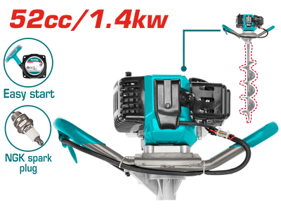 Total 52cc Petrol Earth Auger (TEA55221-1) – Power & Efficiency