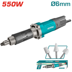 TOTAL 550W Die Grinder – 29000rpm, 6mm Collet, with Accessories