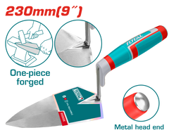 TOTAL 9" Integrated Forged Bricklaying Trowel – Heavy-Duty Forged Steel (THBT9109)