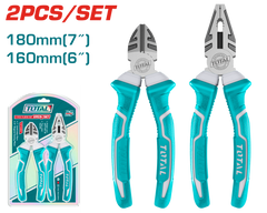 TOTAL 2 Pcs Pliers Set – Combination 7" & Diagonal Cutting 6" (THT1K0206)