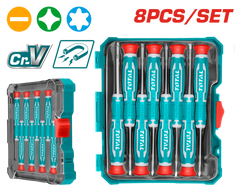 TOTAL 8PCs Precision Screwdriver Set (THT250826)