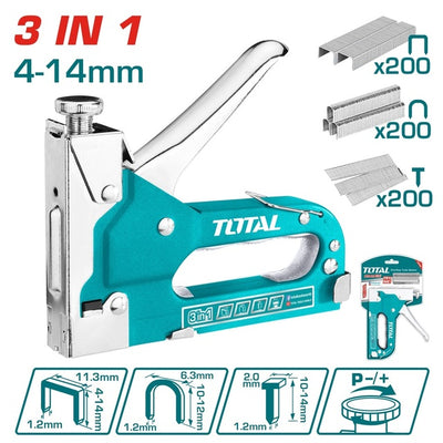 TOTAL 3-in-1 Staple Gun (THT31143) – Durable & Versatile