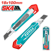 TOTAL Snap-Off Blade Knife 18mm – Utility Cutter with SK4 Blade (THT511815)