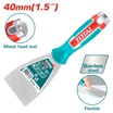 TOTAL Putty Trowel 40mm | 1.5" – Stainless Steel, Heat Treated, Fine Polished Finish (THT83406)