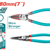 TOTAL Circlip Pliers – Straight Head Internal Type 180mm | 7" Cr-V Steel (THTJ21803)