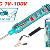 TOTAL Automotive Digital Circuit Tester with Backlight & Flashlight – DC 1-100V, 2700mm Cable (THTS41001)