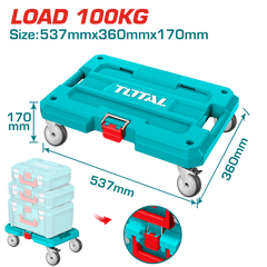 TOTAL Heavy-Duty Rolling Board – 100kg Load Capacity with 4" Wheels (THTWB61001)