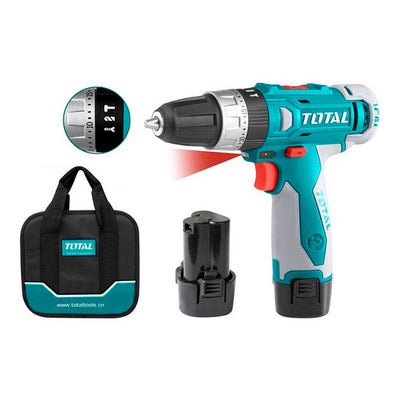 TOTAL Lithium-Ion Impact Drill 12V 10mm. This product can be used with Concrete, Stones, Plastic and Metal.