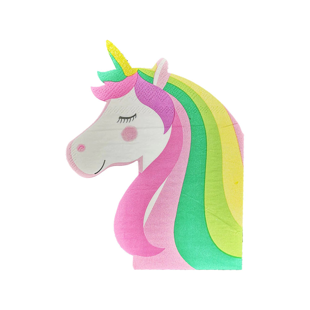 Rainbow Moments Unicorn Shaped Paper Napkins-16