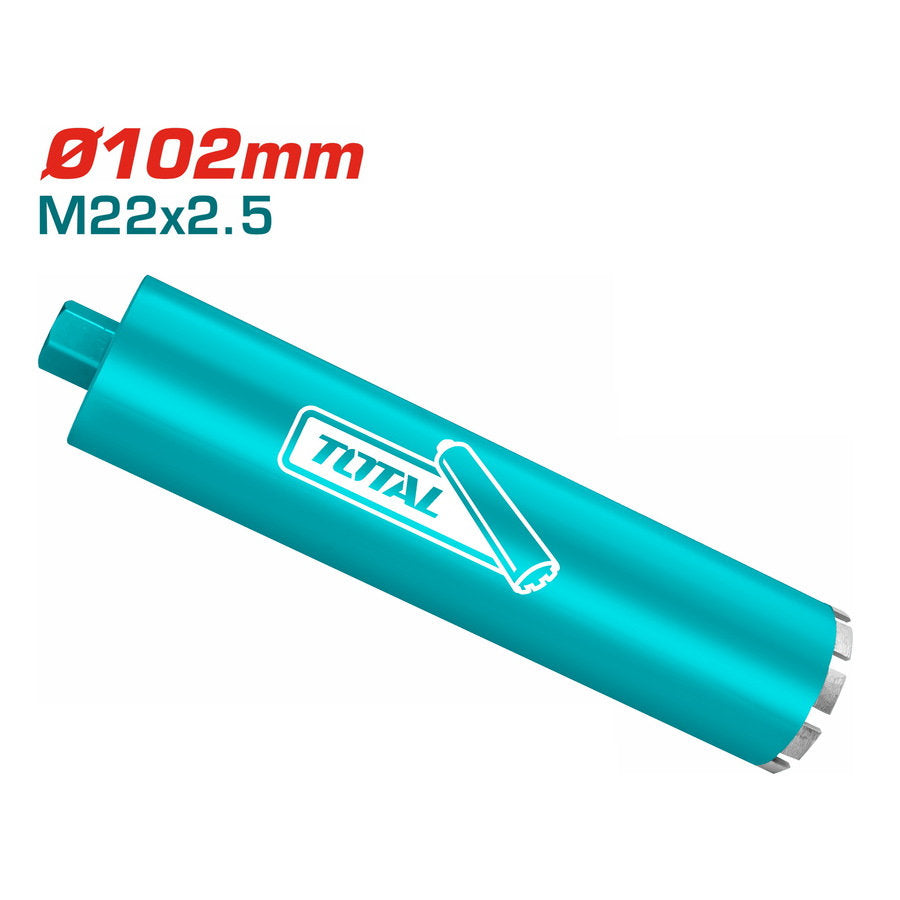 TOTAL Diamond Core Bit 4×45cm High Precision for Concrete & Marble