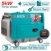 TOTAL Silent Diesel Generator 9HP – 5kW 3-Phase TP2500032