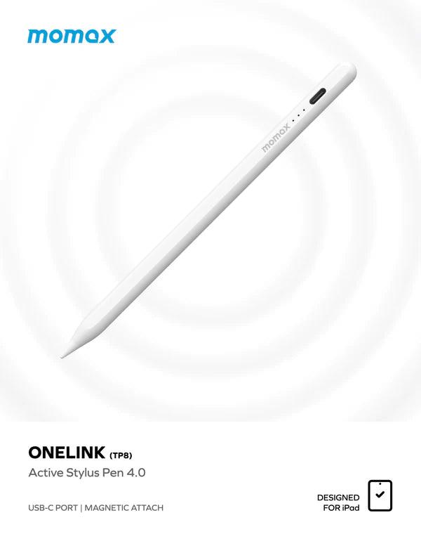 Momax Onelink Active Stylus Pen 4.0 for iPad Precision & Features - White