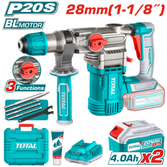 TOTAL Cordless Rotary Hammer Brushless 20V | 4.5J (TRHLI202882)
