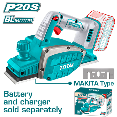 TOTAL 20V Cordless Planer – 82mm, TRLI20401 (Tool Only)