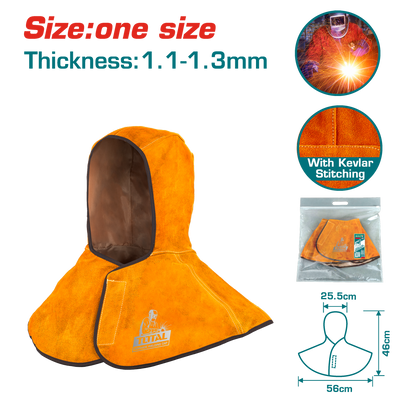 TOTAL Cowhide Welding Cap – Heat Resistant Welding Head Protection (TSP20101)