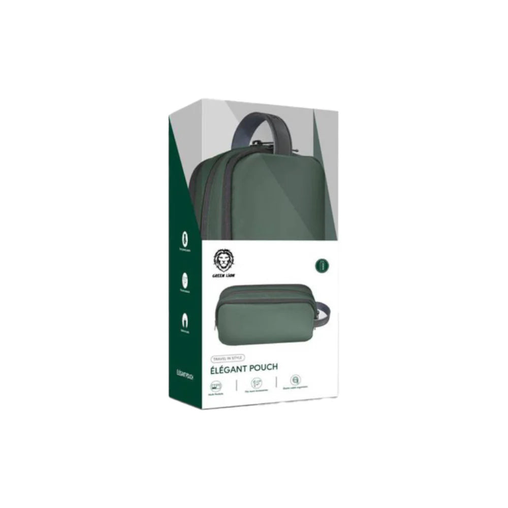 Green Lion Elegant Pouch – Waterproof & Large Organizer