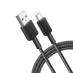 كابل أنكر نايلون تايب سي إلى USB-A بطول 6 أقدام – أسود