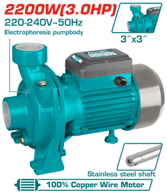 TOTAL Centrifugal Water Pump 2200W | 3HP – 3" High Flow Water Pump 800L/min (TWP222002)