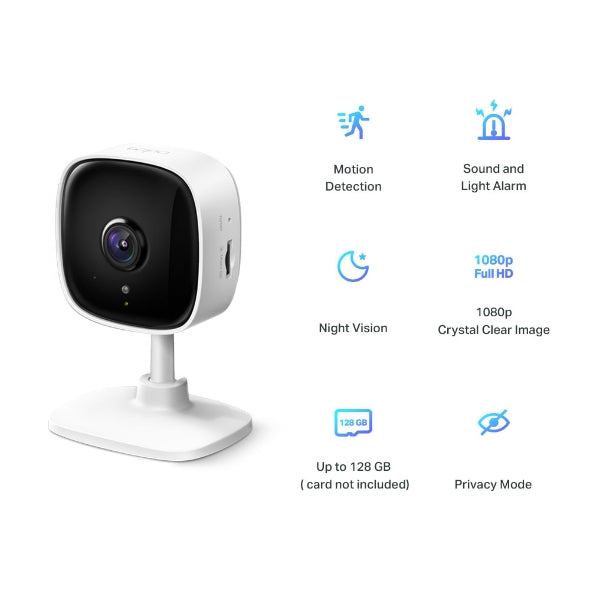  TP-Link Tapo C100 كاميرا واي فاي | دقة عالية 1080 بكسل، رؤية ليلية