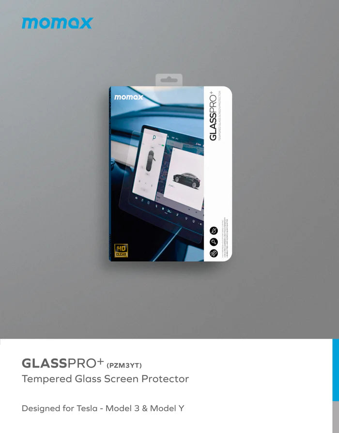 Momax GLASSPRO+ Tesla Model 3/Y 9H Tempered Glass Screen Protector