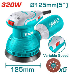 Total 320W Rotary Sander High Precision & Adjustable Speed