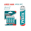 Total AAA Alkaline Batteries Reliable Power for Your Devices 4 PCS