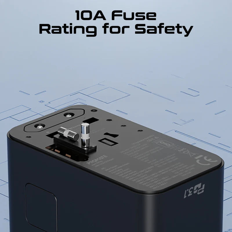 Promate TripMate-GaN160 160W Multi-Port Travel Adapter