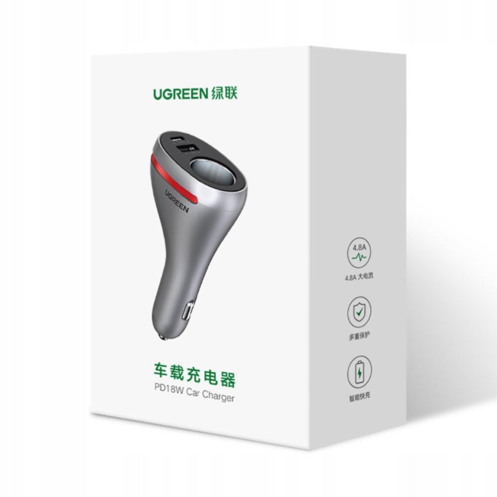 UGREEN Car Charger Dual USB Ports Single Socket (PD 20W)