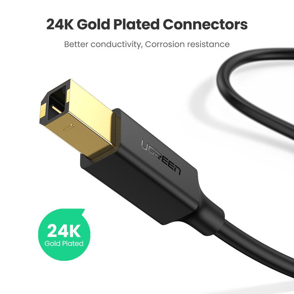 UGREEN USB 2.0 AM to BM Print Cable 3m (Black)