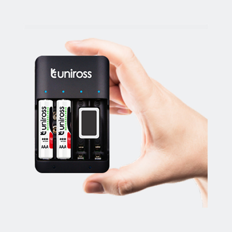 Uniross Battery Charger With 4 Unit 300mAh AA Battery