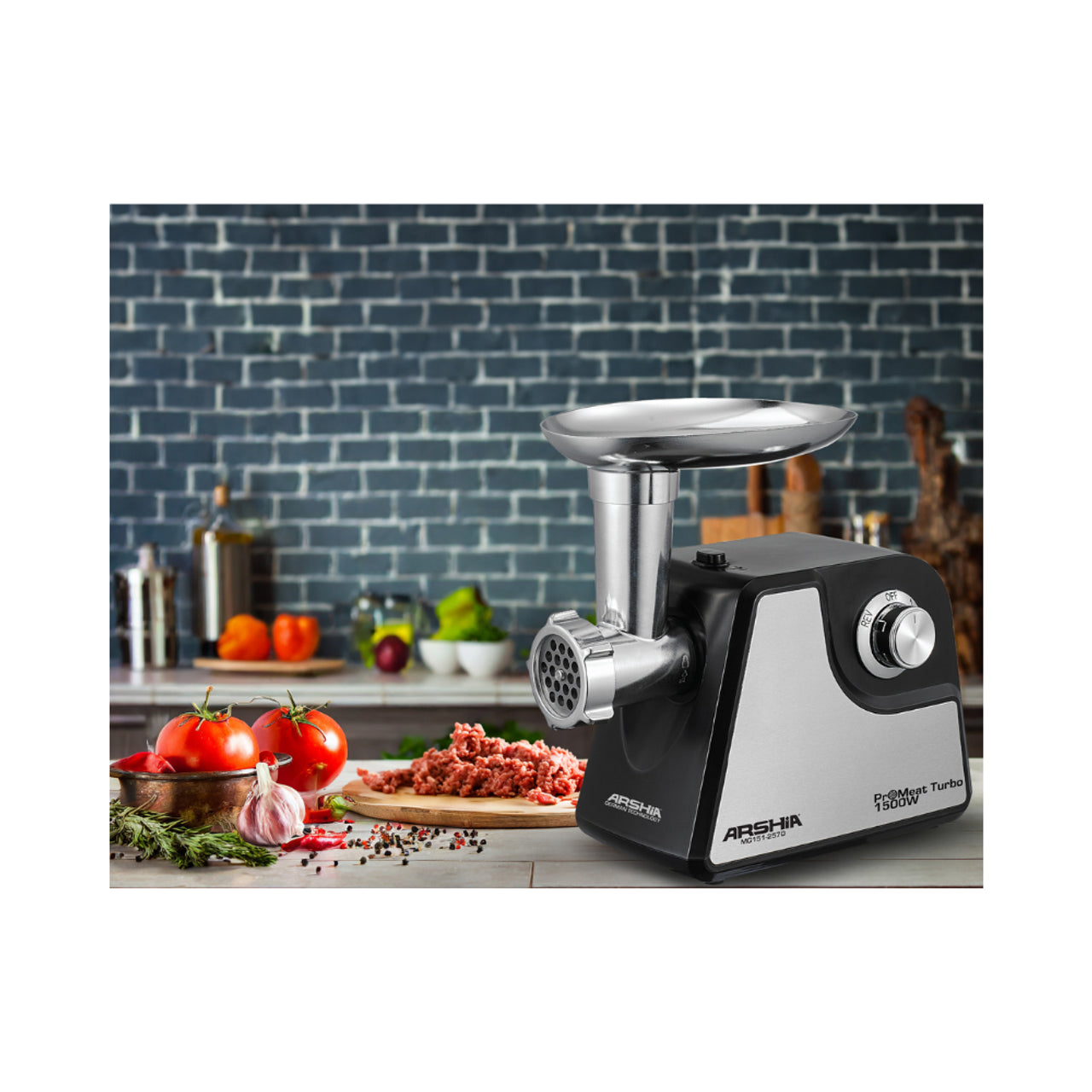 Arshia Essential Meat Grinder 1500 Watt - Black