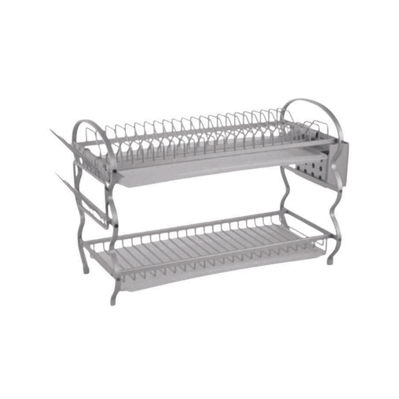 Arshia Large Aluminum Dish Rack with 2 trays