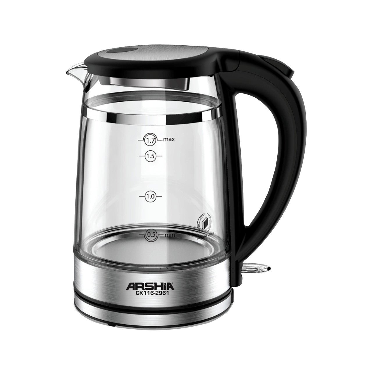 Arshia Premium Glass Kettle 1.7 Litre