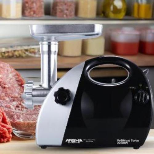 Arshia ProMeat Turbo Meat Grinder 2500Watt with Reverse Function