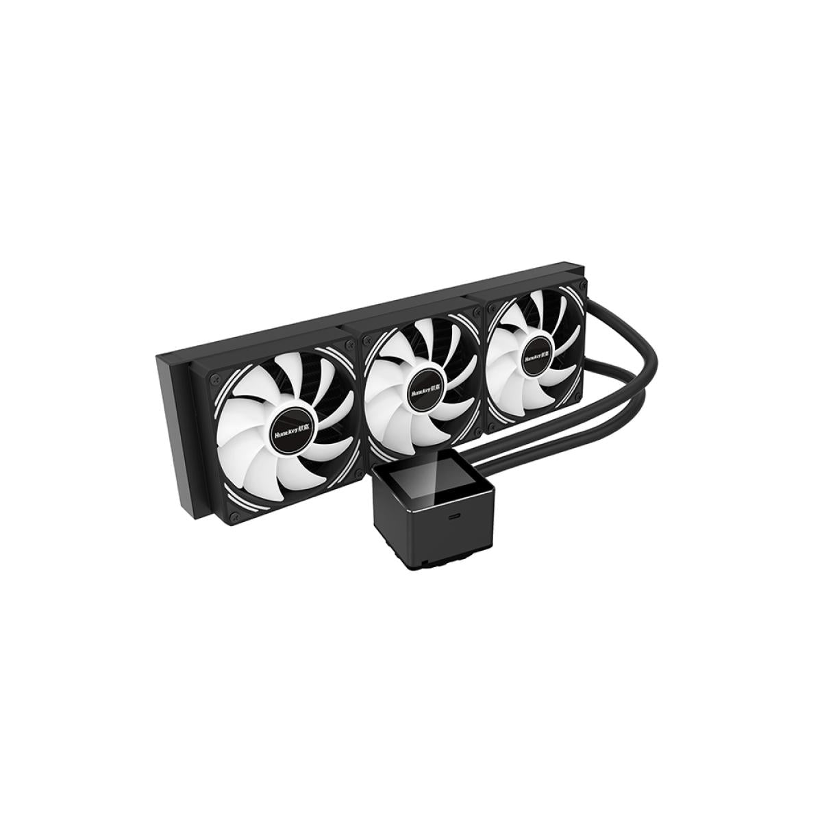 Huntkey MVP V360 3-Fan CPU Cooler - Sleek Black Design