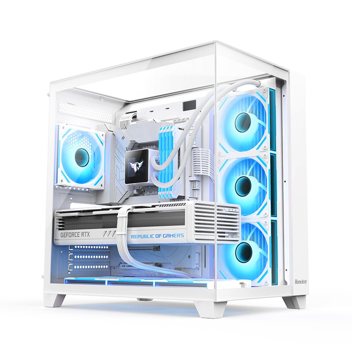 HuntKey Skyfall White Dual Chamber Full View Case