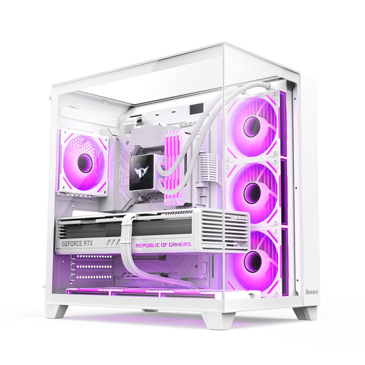 HuntKey Skyfall White Dual Chamber Full View Case