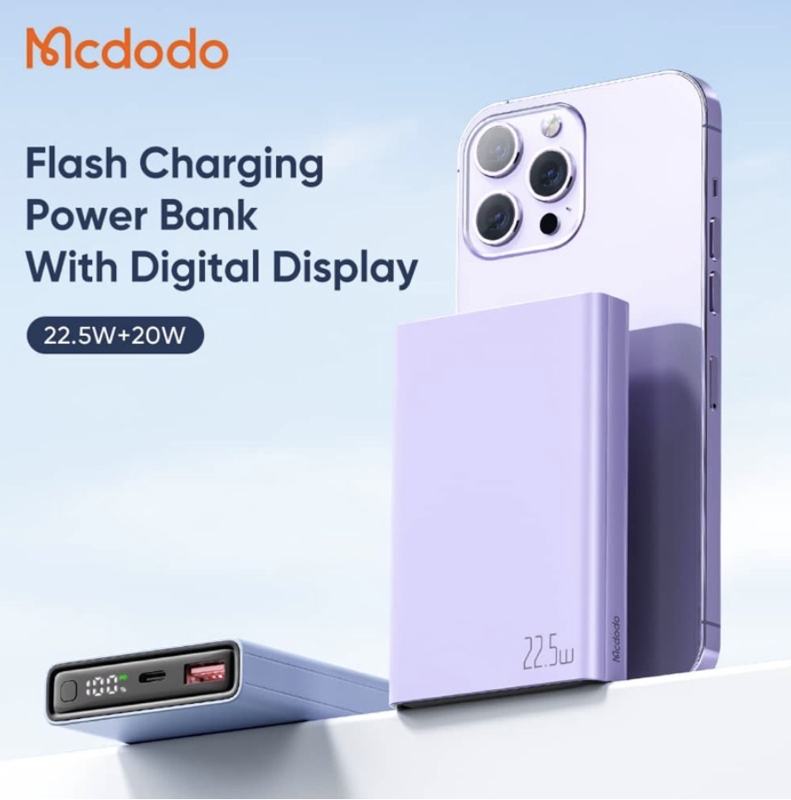 Mcdodo 10000mAh 22.5W USB Type C Power Bank Fast charging