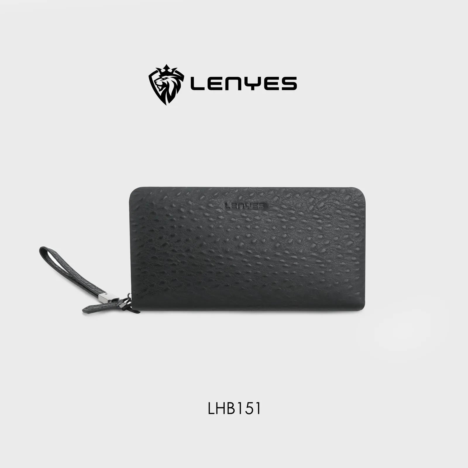 LENYES LHB1501 Card Holder – Slim Black Leather Wallet