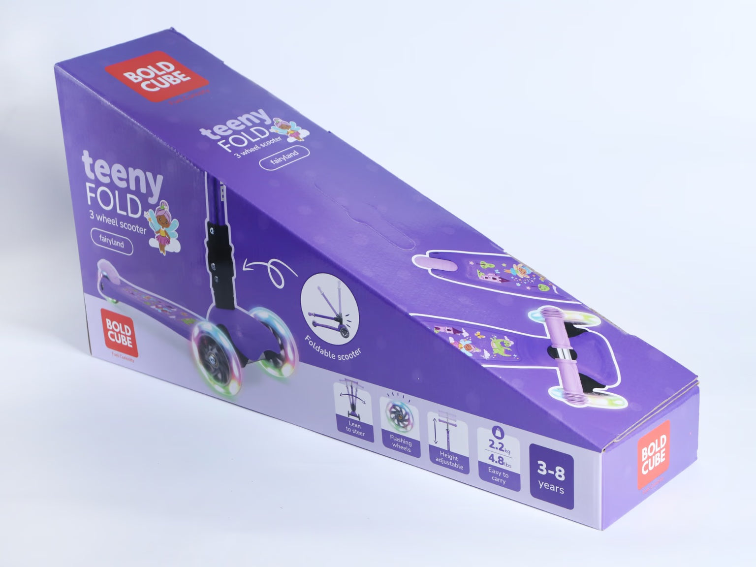 Boldcube – Teeny Fold Scooter for Kids 3-8 | Fairytale Lilac
