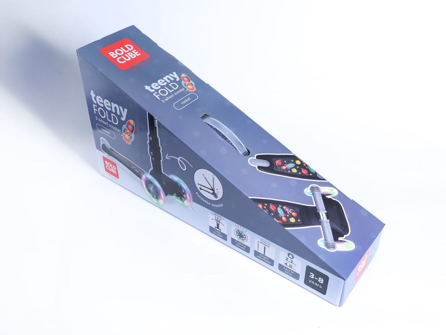 Boldcube – Three Wheel Scooter Teeny | Rocket Black | Ages 3-8