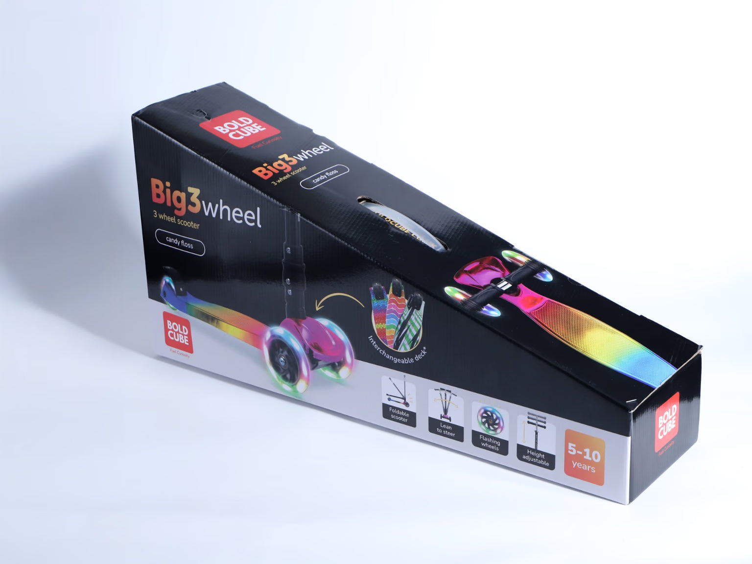 Boldcube – Big 3 Wheel Scooter for Kids 5-10 | Candyfloss