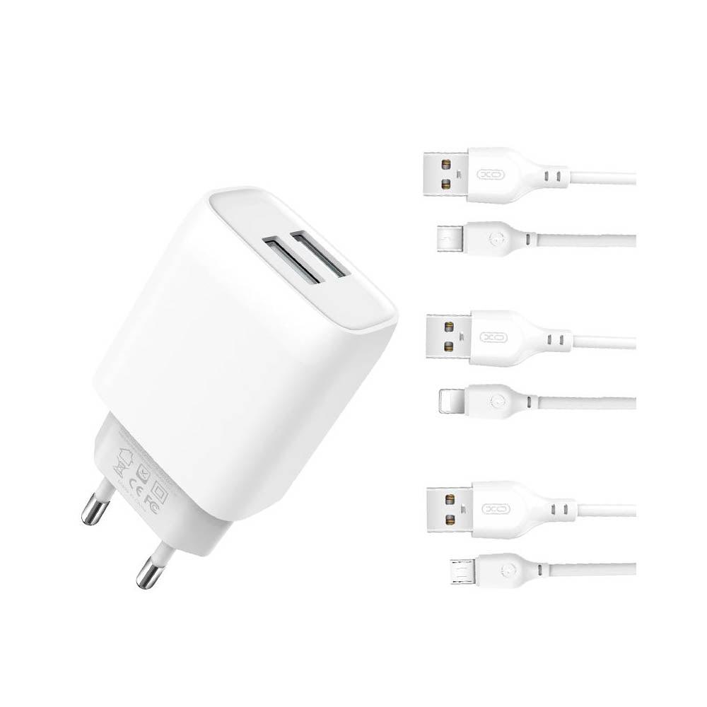 XO L57 EU dual-port charger 2.4A - Micro