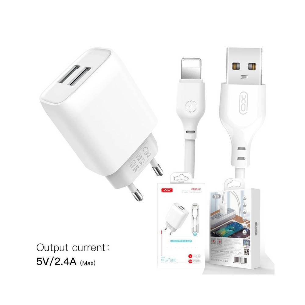 XO L57 EU dual-port charger 2.4A - Micro