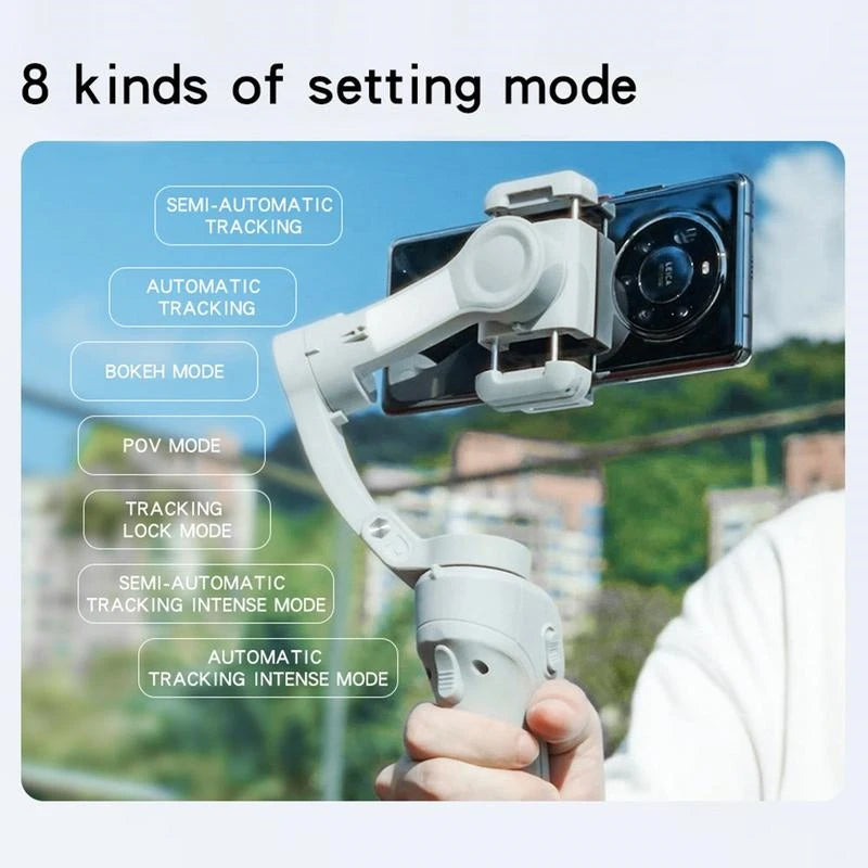 Yesido 3 Axis Gimbal Stabiliser Face Tracking & Selfie Stick - Silver