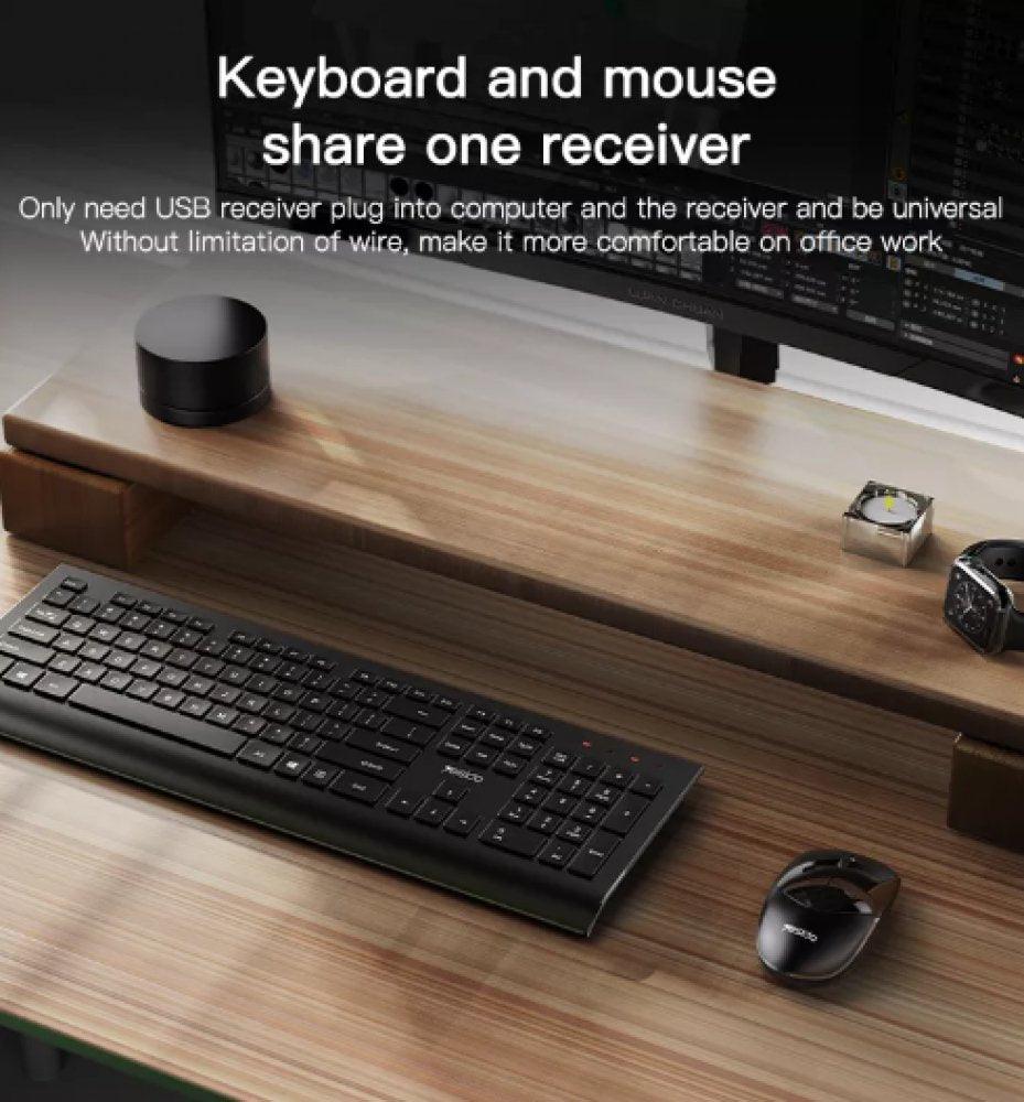 Yesido Wireless Combination Comfortable Keyboard & Mouse Set - Black