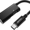 YESIDO USB C Audio Adapter with Fast Charge Capability - Black