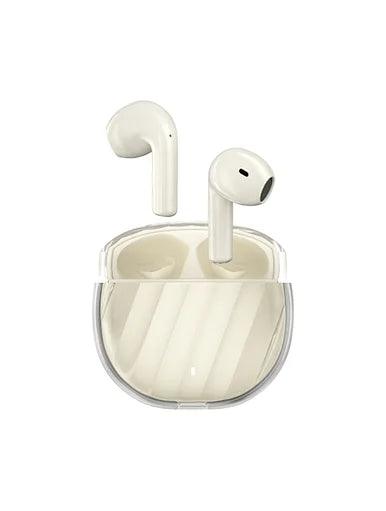 WiWU Wireless Bluetooth Earbuds T16 Jade TWS EAN Earphone with Charging Case Stero sound Headphone (Ivory)